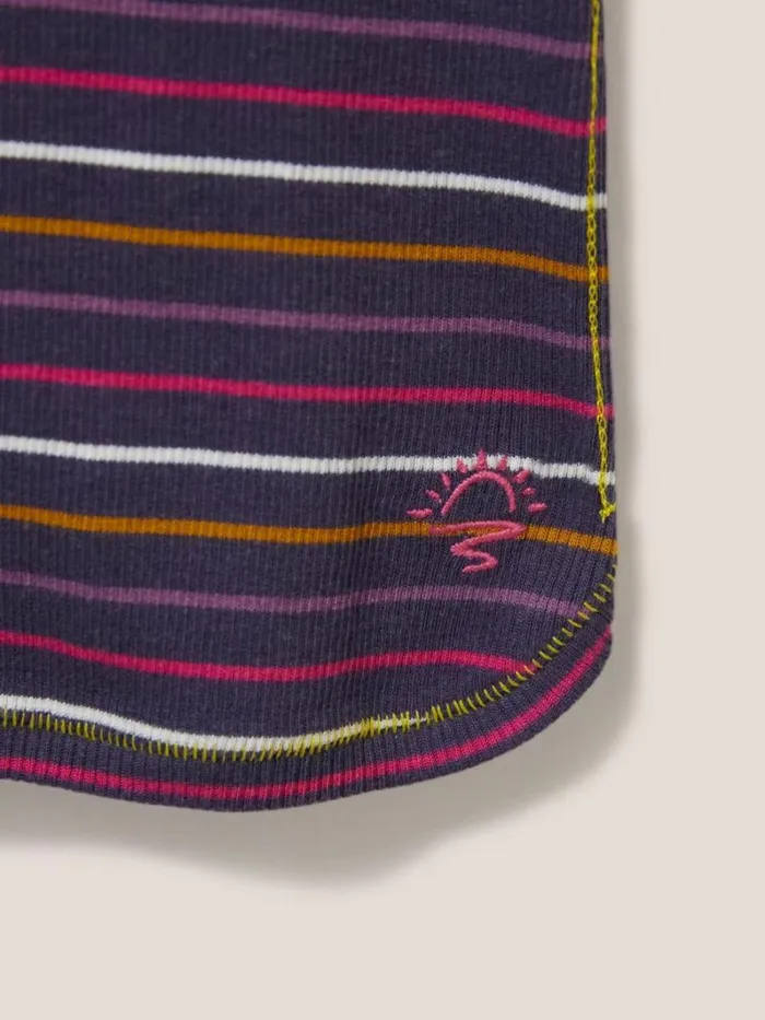 White Stuff TOPS Mini Sherbert Striped Vest Purple Multi 8211 Kids