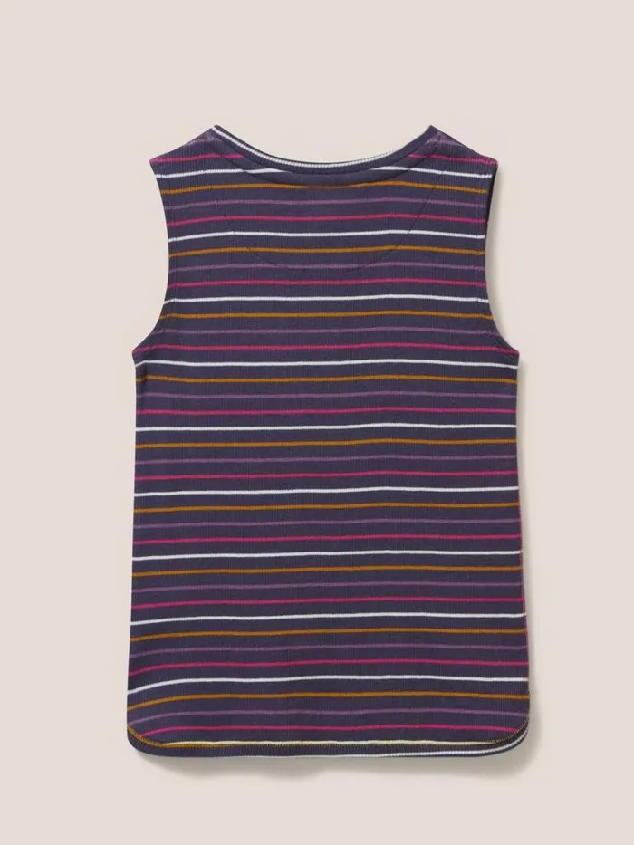 White Stuff TOPS Mini Sherbert Striped Vest Purple Multi 8211 Kids