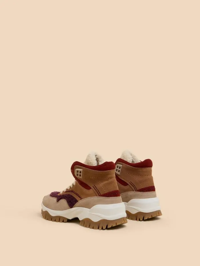 White Stuff TRAINERS Chunky Suede HiTop Trainer Tan Multi 8211 Women White Stuff TRAINERS Chunky Suede HiTop Trainer Tan Multi 8211 Women