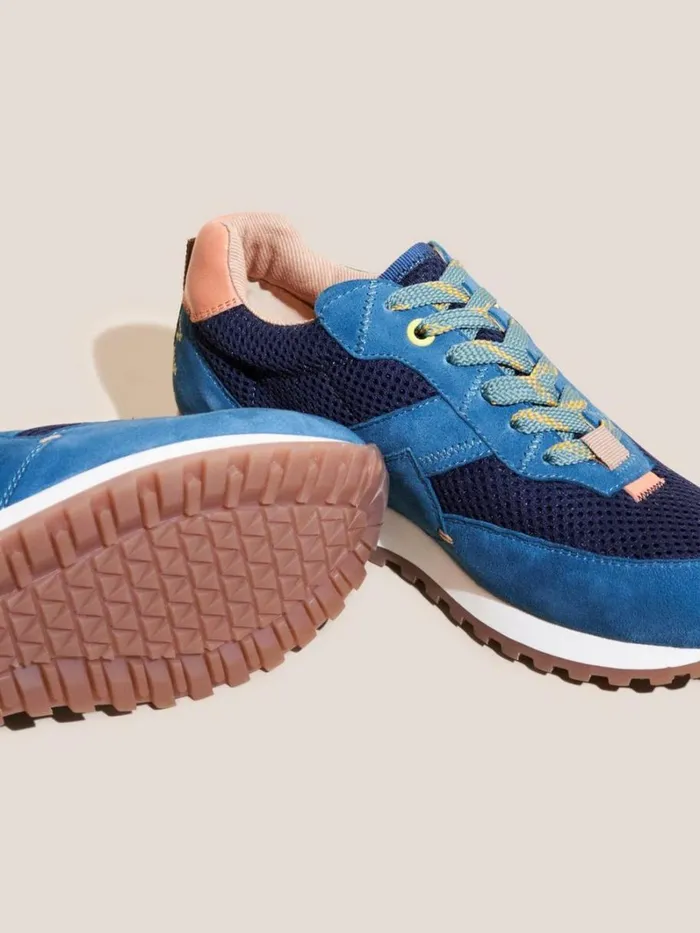 White Stuff TRAINERS Retro Sports Trainers Blue Multi 8211 Women White Stuff TRAINERS Retro Sports Trainers Blue Multi 8211 Women