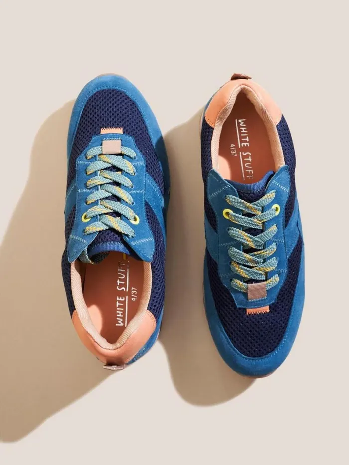 White Stuff TRAINERS Retro Sports Trainers Blue Multi 8211 Women White Stuff TRAINERS Retro Sports Trainers Blue Multi 8211 Women