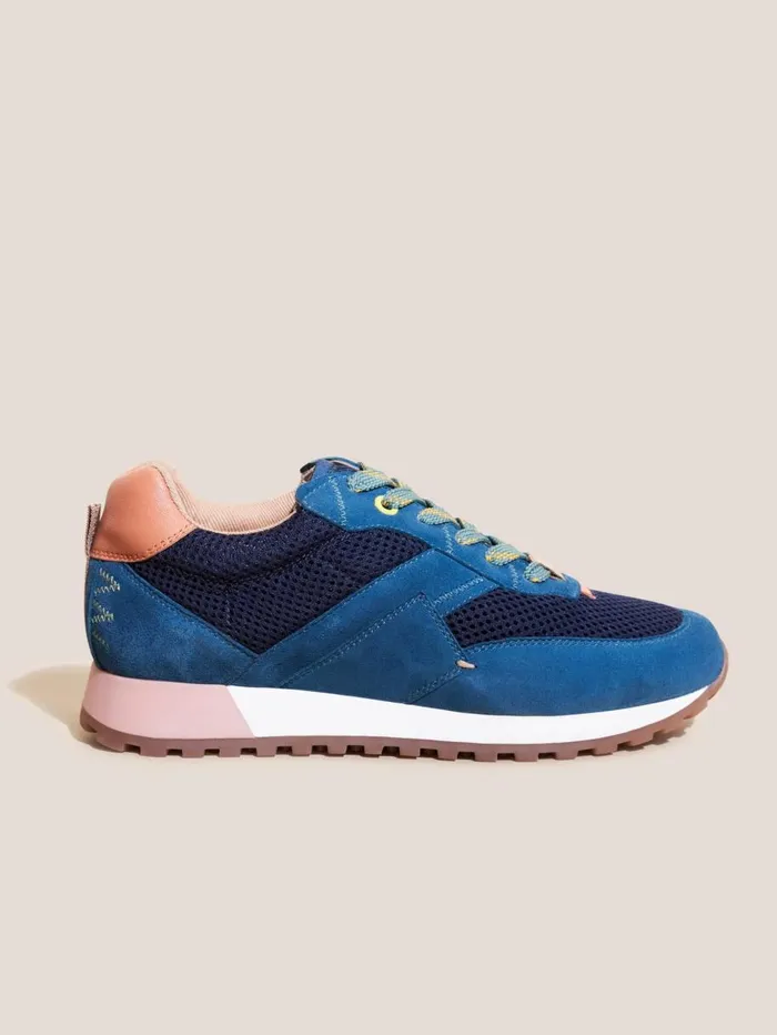 White Stuff TRAINERS Retro Sports Trainers Blue Multi 8211 Women White Stuff TRAINERS Retro Sports Trainers Blue Multi 8211 Women