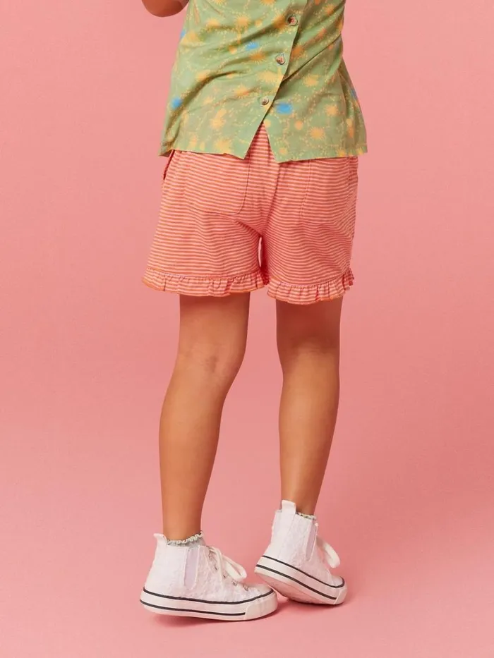 White Stuff TROUSERS and SHORTS Renee Striped Frill Shorts Pink Multi 8211 Kids White Stuff TROUSERS and SHORTS Renee Striped Frill Shorts Pink Multi 8211 Kids