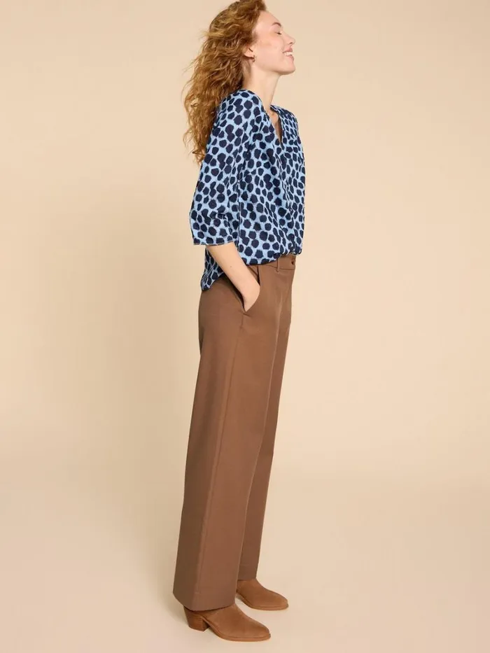 White Stuff TROUSERS Belle Wide Leg Trouser Mid Tan 8211 Women