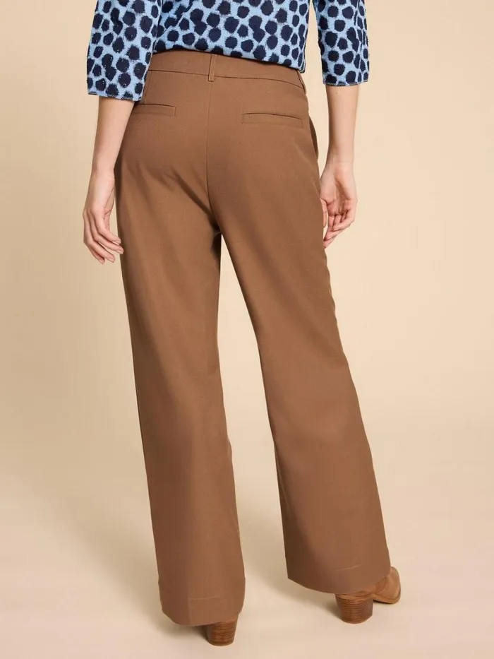 White Stuff TROUSERS Belle Wide Leg Trouser Mid Tan 8211 Women