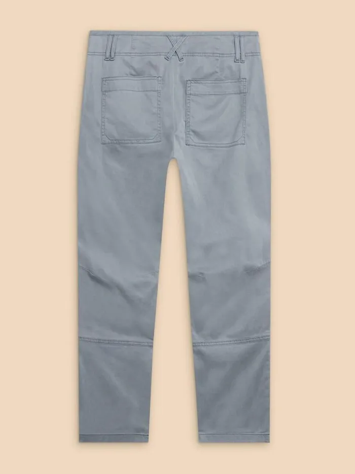 White Stuff TROUSERS Blaire Cotton Blend Trouser Mid Blue 8211 Women