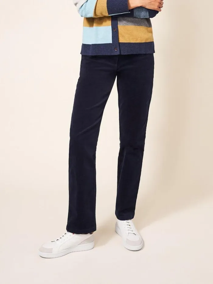 White Stuff TROUSERS Brooke Straight Cord Trouser Dark Navy 8211 Women