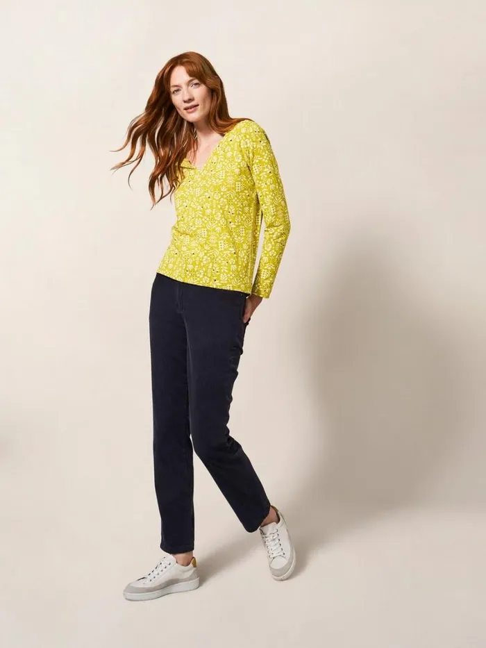 White Stuff TROUSERS Brooke Straight Cord Trouser Dk Grey 8211 Women