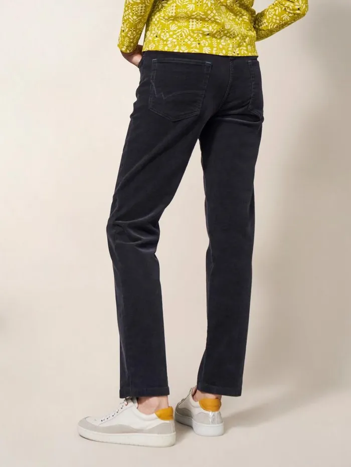 White Stuff TROUSERS Brooke Straight Cord Trouser Dk Grey 8211 Women