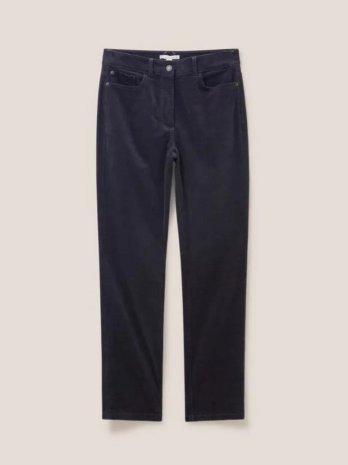 White Stuff TROUSERS Brooke Straight Cord Trouser Dk Grey 8211 Women