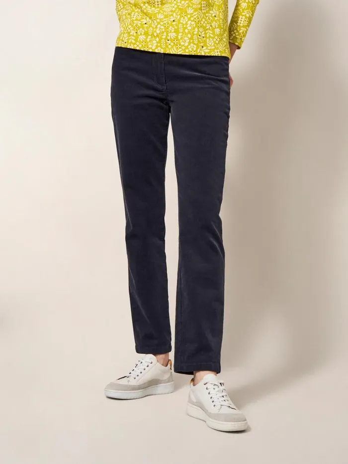 White Stuff TROUSERS Brooke Straight Cord Trouser Dk Grey 8211 Women