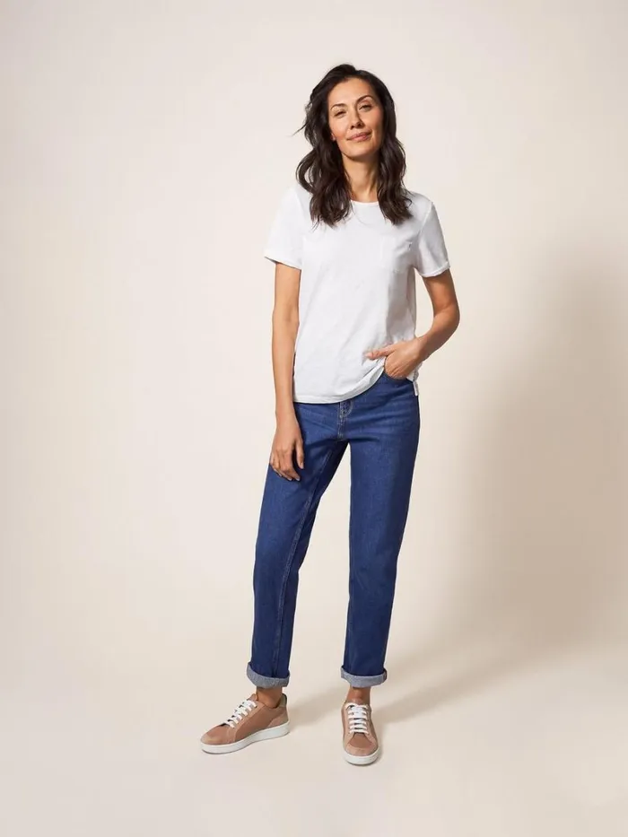 White Stuff TROUSERS Brooke Straight Jeans Mid Denim 8211 Women