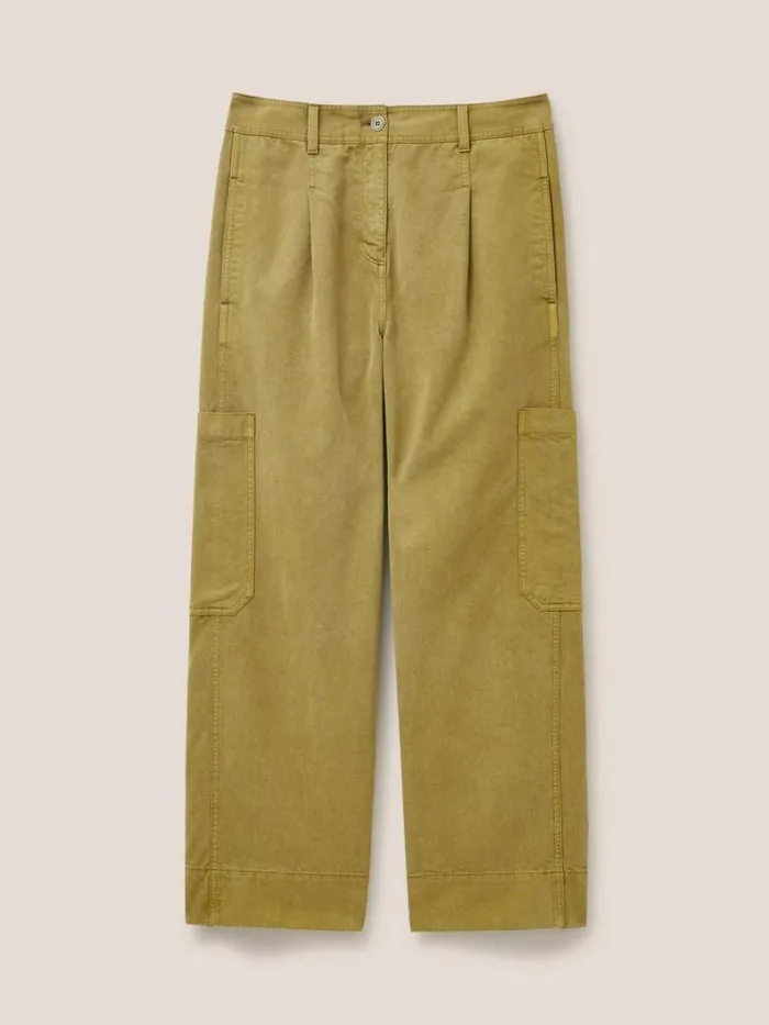 White Stuff TROUSERS Carlie Wide Leg Cargo Trouser Mid Green 8211 Women White Stuff TROUSERS Carlie Wide Leg Cargo Trouser Mid Green 8211 Women
