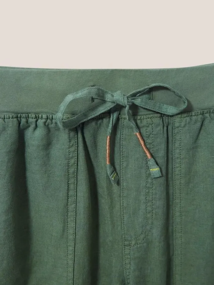 White Stuff TROUSERS Effie Linen Trouser Khaki Green 8211 Women