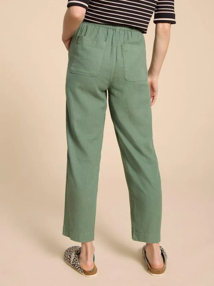 White Stuff TROUSERS Elle Linen Blend Trouser Mid Green 8211 Women White Stuff TROUSERS Elle Linen Blend Trouser Mid Green 8211 Women