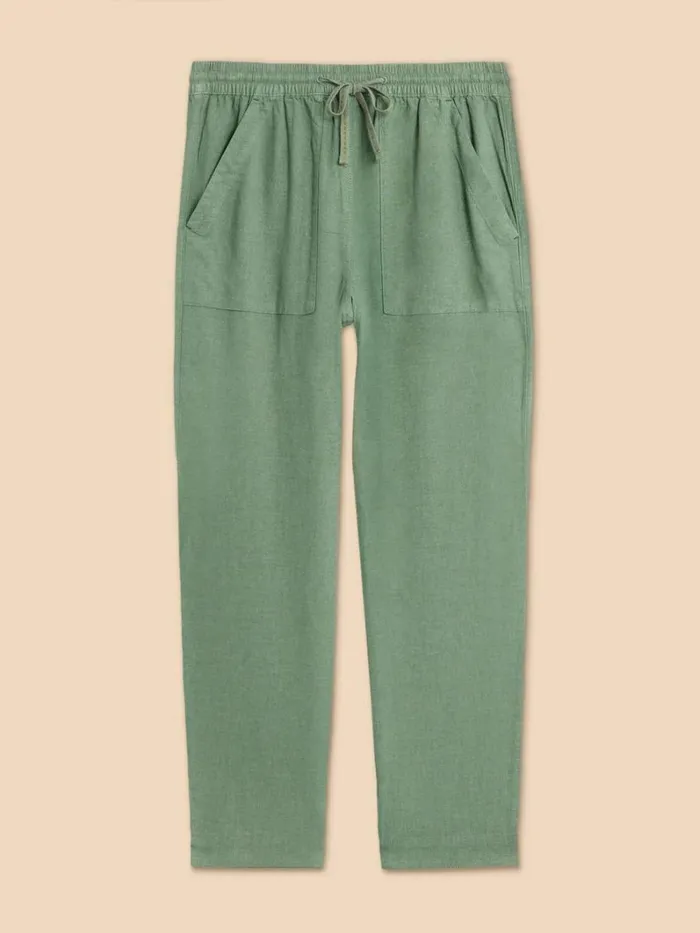 White Stuff TROUSERS Elle Linen Blend Trouser Mid Green 8211 Women White Stuff TROUSERS Elle Linen Blend Trouser Mid Green 8211 Women