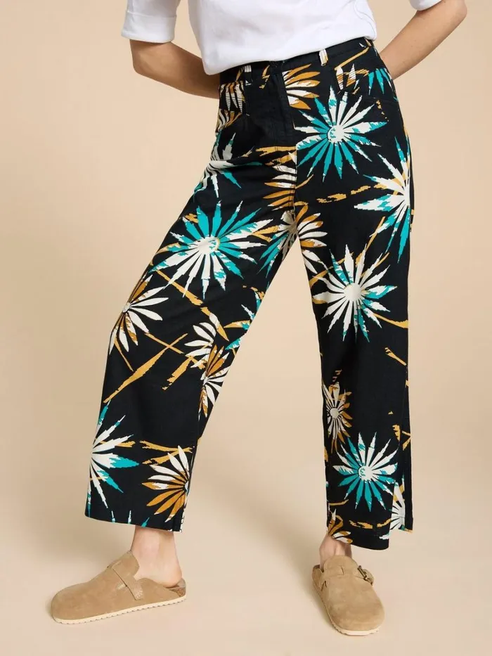 White Stuff TROUSERS Harper Linen Blend Trouser Black Print 8211 Women White Stuff TROUSERS Harper Linen Blend Trouser Black Print 8211 Women