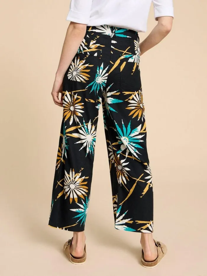 White Stuff TROUSERS Harper Linen Blend Trouser Black Print 8211 Women White Stuff TROUSERS Harper Linen Blend Trouser Black Print 8211 Women