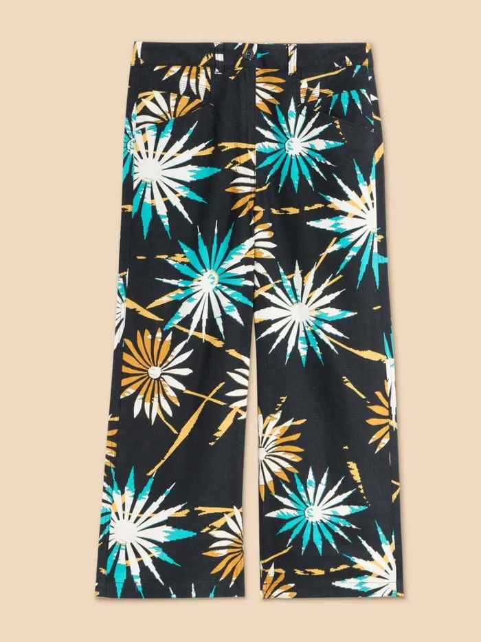 White Stuff TROUSERS Harper Linen Blend Trouser Black Print 8211 Women White Stuff TROUSERS Harper Linen Blend Trouser Black Print 8211 Women
