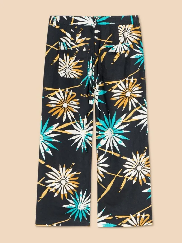White Stuff TROUSERS Harper Linen Blend Trouser Black Print 8211 Women White Stuff TROUSERS Harper Linen Blend Trouser Black Print 8211 Women