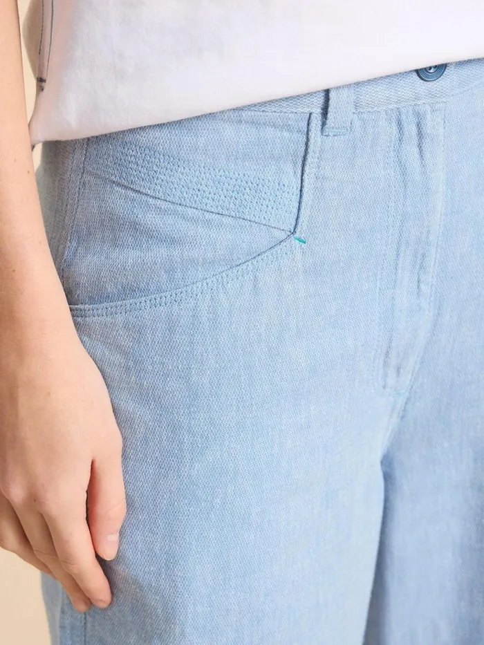 White Stuff TROUSERS Harper Linen Blend Trouser Chambray Blue 8211 Women White Stuff TROUSERS Harper Linen Blend Trouser Chambray Blue 8211 Women
