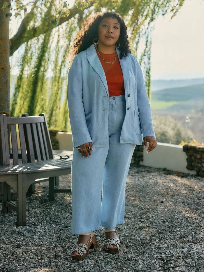 White Stuff TROUSERS Harper Linen Blend Trouser Chambray Blue 8211 Women White Stuff TROUSERS Harper Linen Blend Trouser Chambray Blue 8211 Women