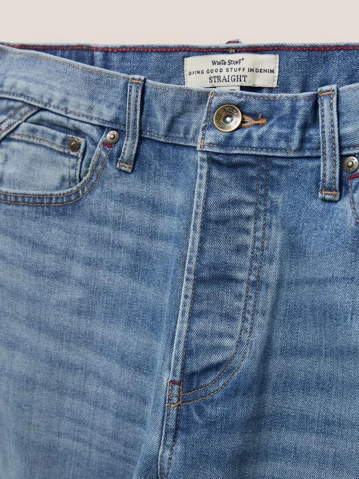 White Stuff TROUSERS Harwood Straight Jean Light Denim 8211 Men