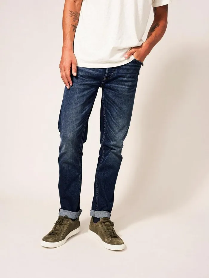 White Stuff TROUSERS Harwood Straight Jean Mid Denim 8211 Men