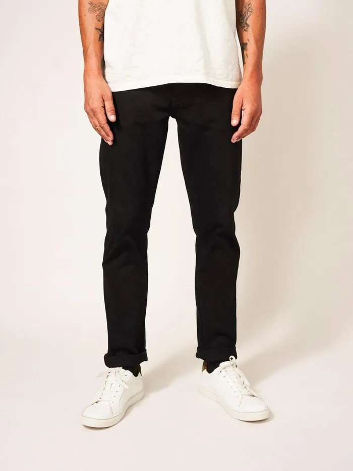White Stuff TROUSERS Harwood Straight Jean Pure Black 8211 Men