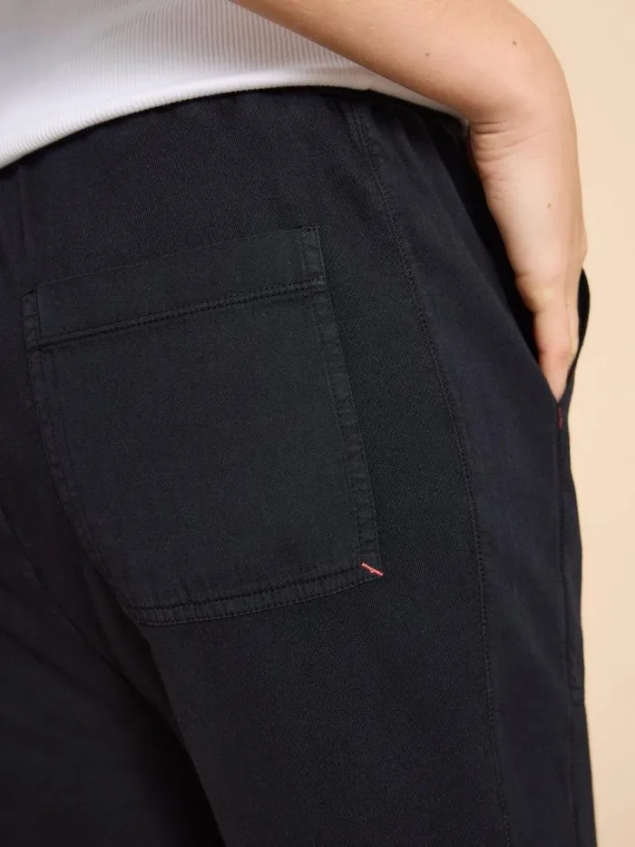 White Stuff TROUSERS Jersey Ava Jogger Pure Black 8211 Women
