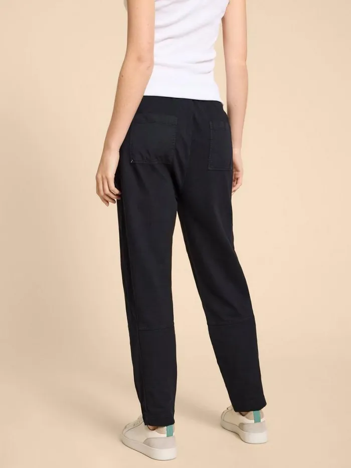 White Stuff TROUSERS Jersey Ava Jogger Pure Black 8211 Women