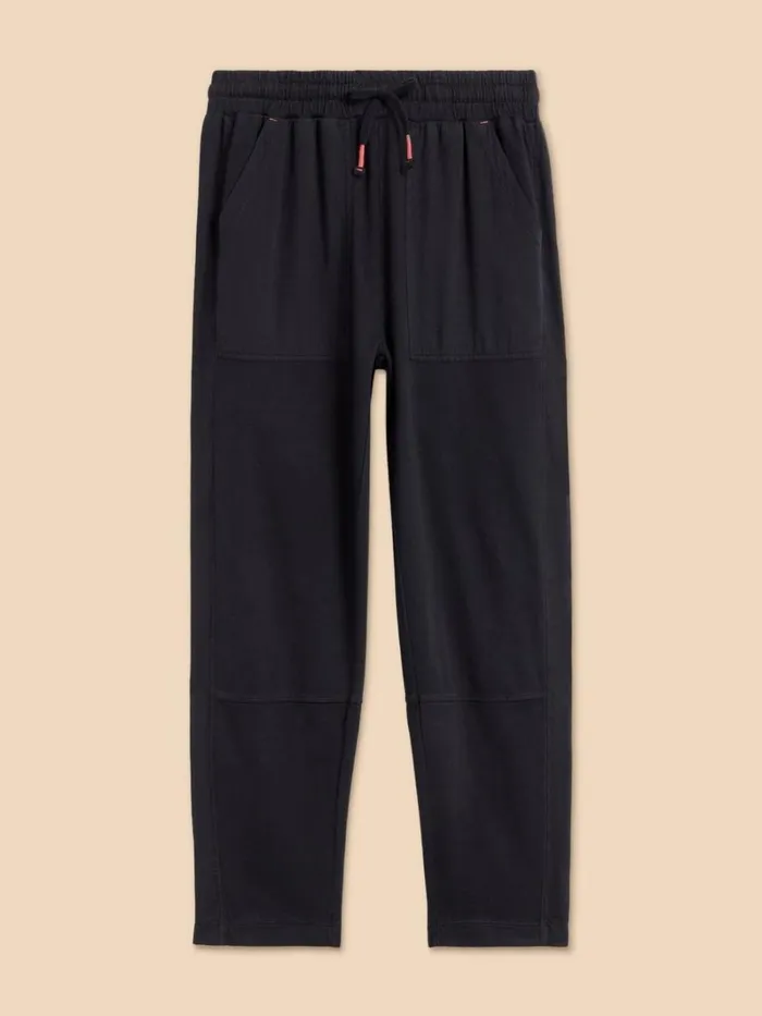 White Stuff TROUSERS Jersey Ava Jogger Pure Black 8211 Women