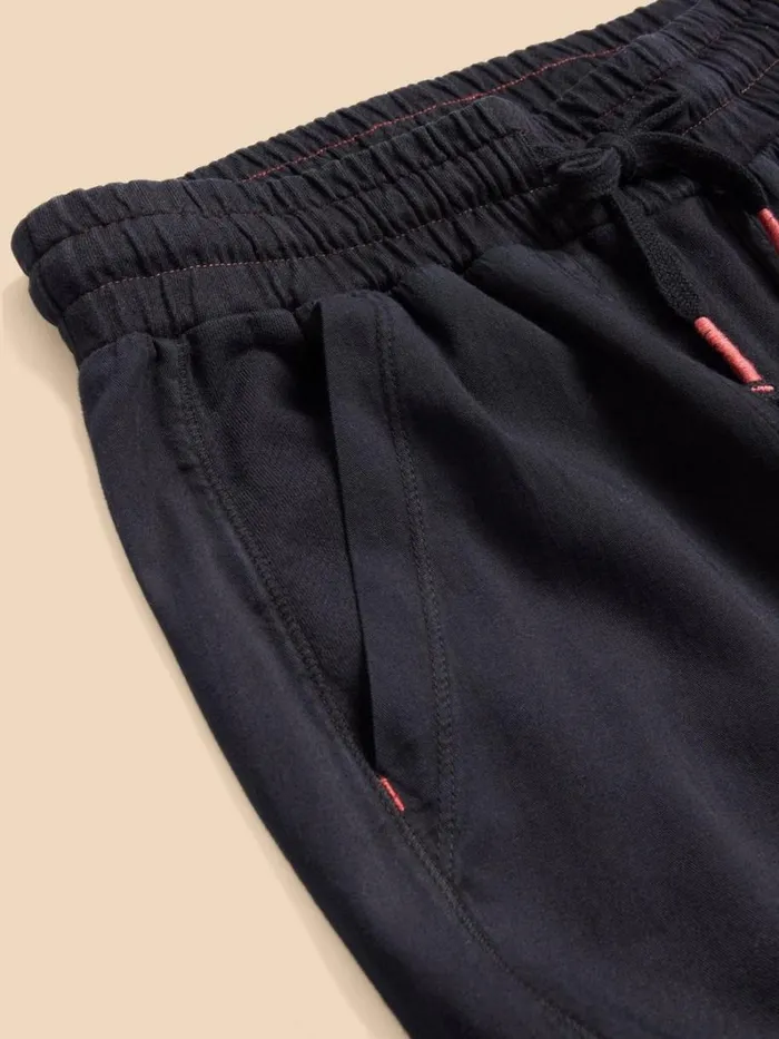 White Stuff TROUSERS Jersey Ava Jogger Pure Black 8211 Women