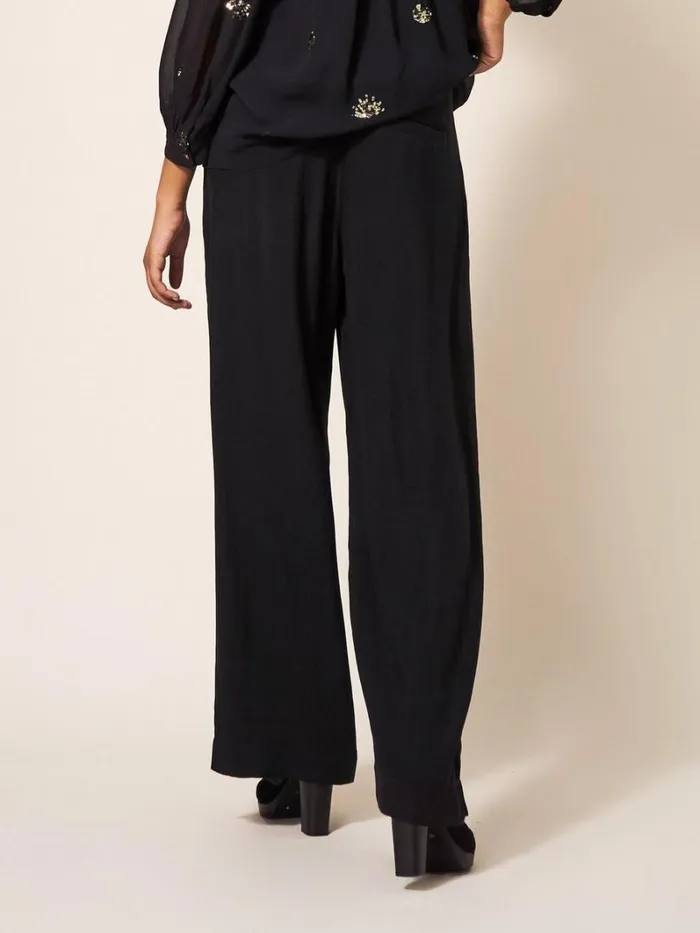 White Stuff TROUSERS Lucinda Crepe Wide Leg Trouser Pure Black 8211 Women White Stuff TROUSERS Lucinda Crepe Wide Leg Trouser Pure Black 8211 Women