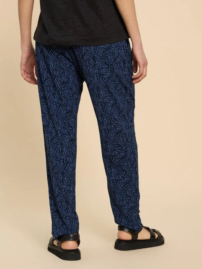 White Stuff TROUSERS Maison Eco Vero Printed Jersey Trouser Navy Print 8211 Women White Stuff TROUSERS Maison Eco Vero Printed Jersey Trouser Navy Print 8211 Women