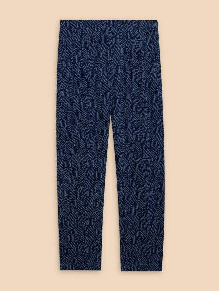 White Stuff TROUSERS Maison Eco Vero Printed Jersey Trouser Navy Print 8211 Women White Stuff TROUSERS Maison Eco Vero Printed Jersey Trouser Navy Print 8211 Women
