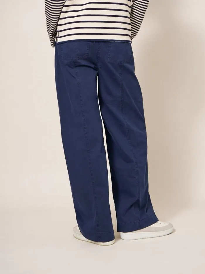 White Stuff TROUSERS Paulette Wide Leg Trouser Dark Navy 8211 Women