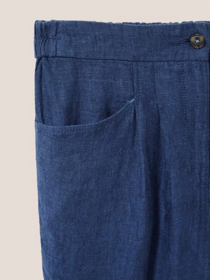 White Stuff TROUSERS Rowena Linen Trouser Dark Navy 8211 Women
