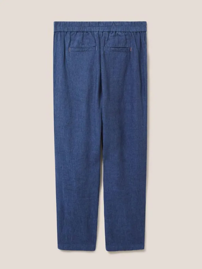 White Stuff TROUSERS Rowena Linen Trouser Dark Navy 8211 Women
