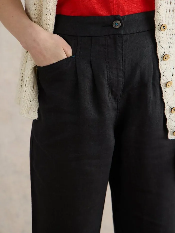 White Stuff TROUSERS Rowena Linen Trouser Pure Black 8211 Women White Stuff TROUSERS Rowena Linen Trouser Pure Black 8211 Women