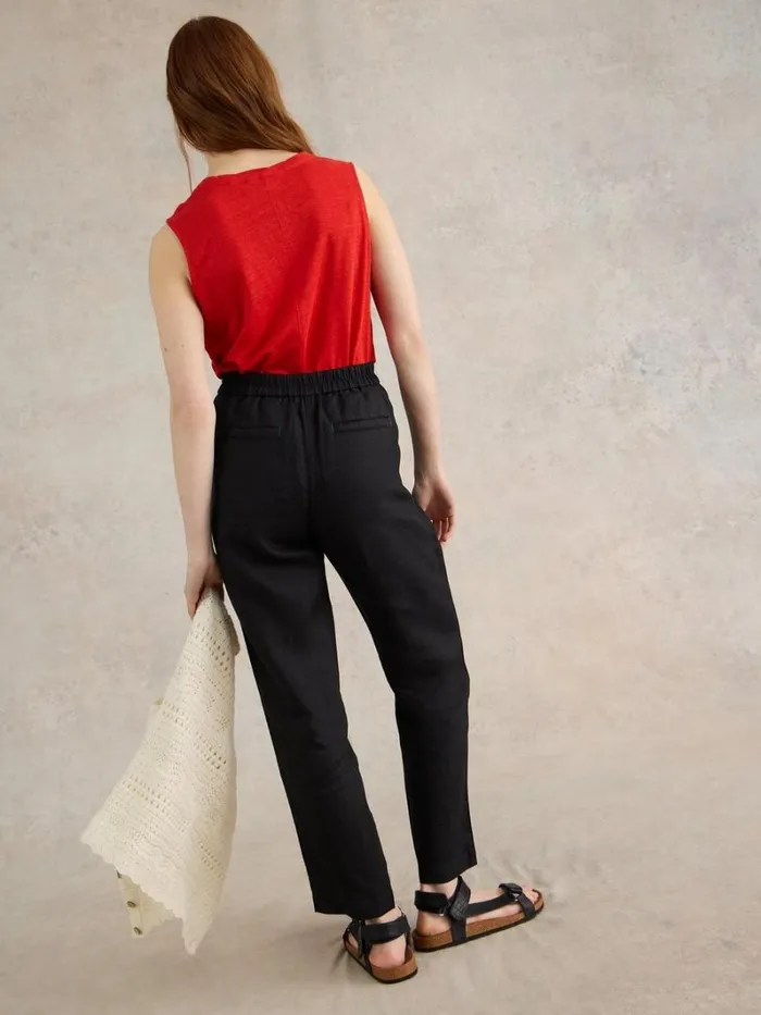 White Stuff TROUSERS Rowena Linen Trouser Pure Black 8211 Women White Stuff TROUSERS Rowena Linen Trouser Pure Black 8211 Women