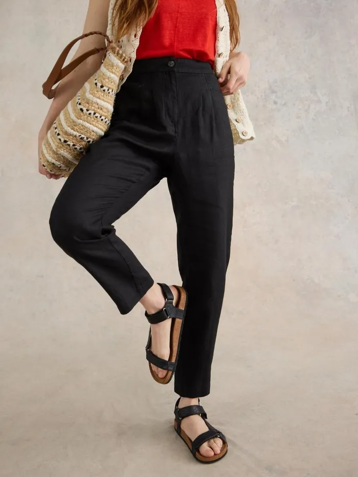 White Stuff TROUSERS Rowena Linen Trouser Pure Black 8211 Women White Stuff TROUSERS Rowena Linen Trouser Pure Black 8211 Women