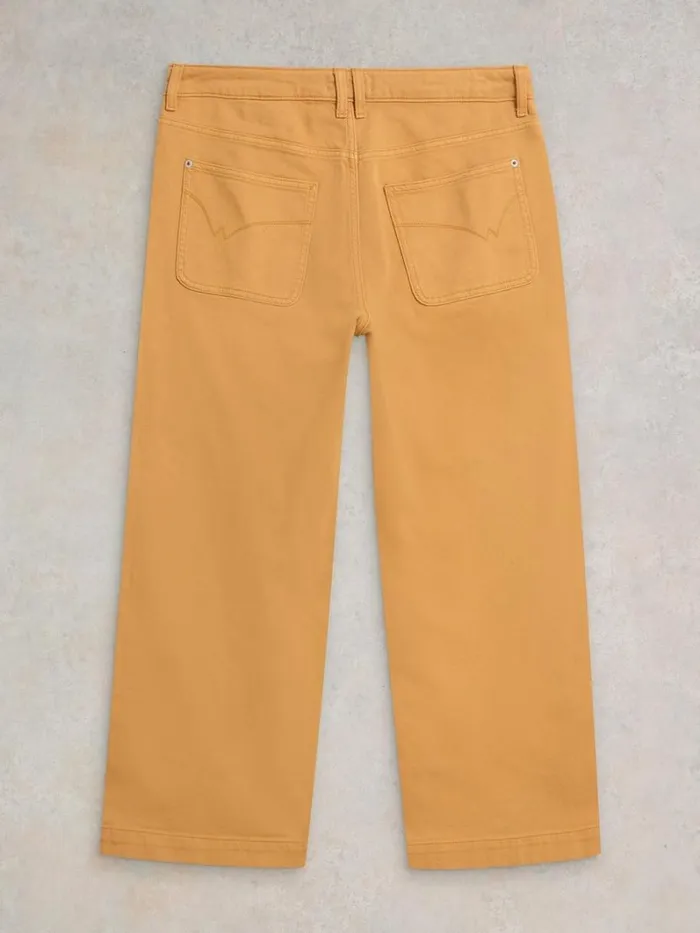 White Stuff TROUSERS Tia Wide Leg Crop Jean Mid Yellow 8211 Women White Stuff TROUSERS Tia Wide Leg Crop Jean Mid Yellow 8211 Women