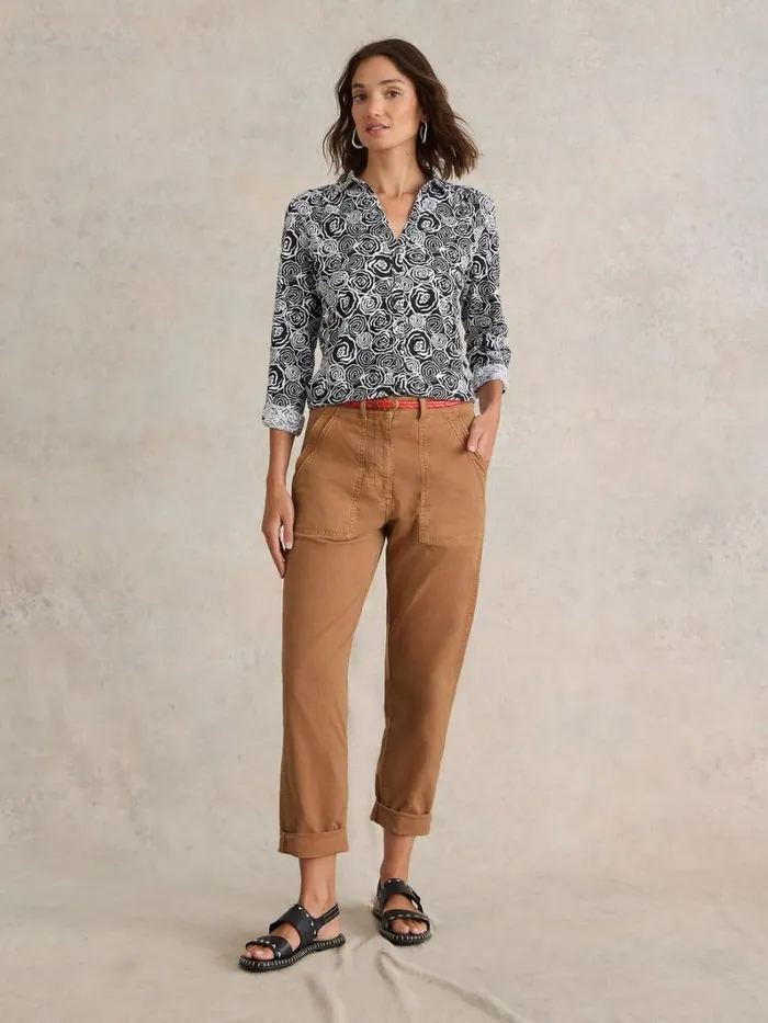 White Stuff TROUSERS Twister Chino Mid Tan 8211 Women