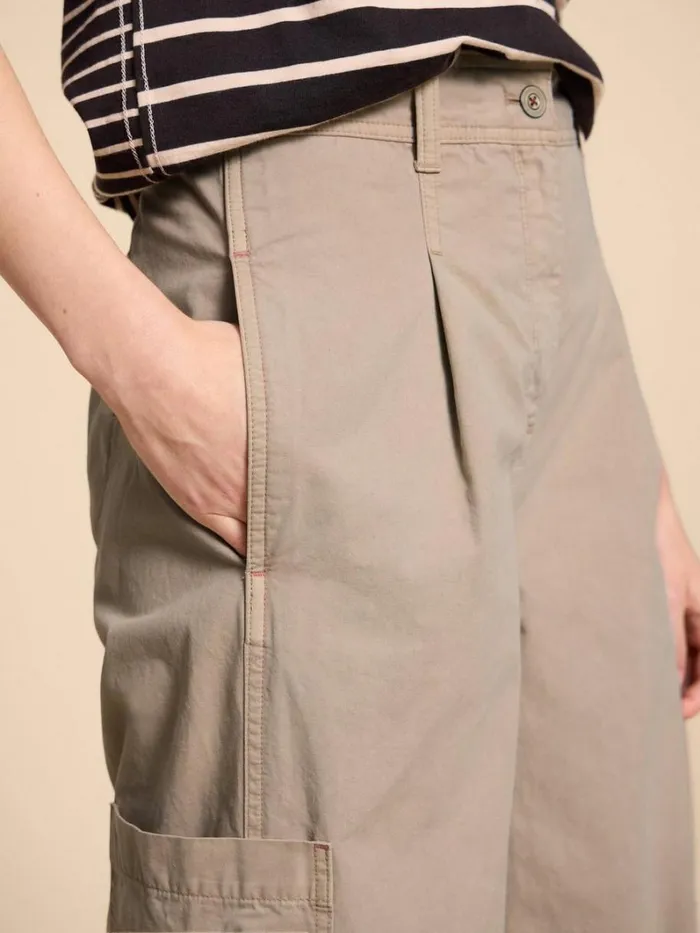 White Stuff TROUSERS Wide Leg Carlie Cargo Trouser Light Natural 8211 Women White Stuff TROUSERS Wide Leg Carlie Cargo Trouser Light Natural 8211 Women