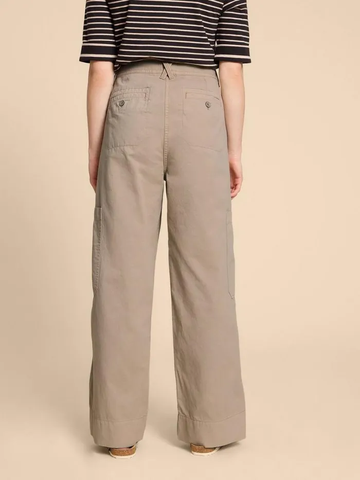 White Stuff TROUSERS Wide Leg Carlie Cargo Trouser Light Natural 8211 Women White Stuff TROUSERS Wide Leg Carlie Cargo Trouser Light Natural 8211 Women