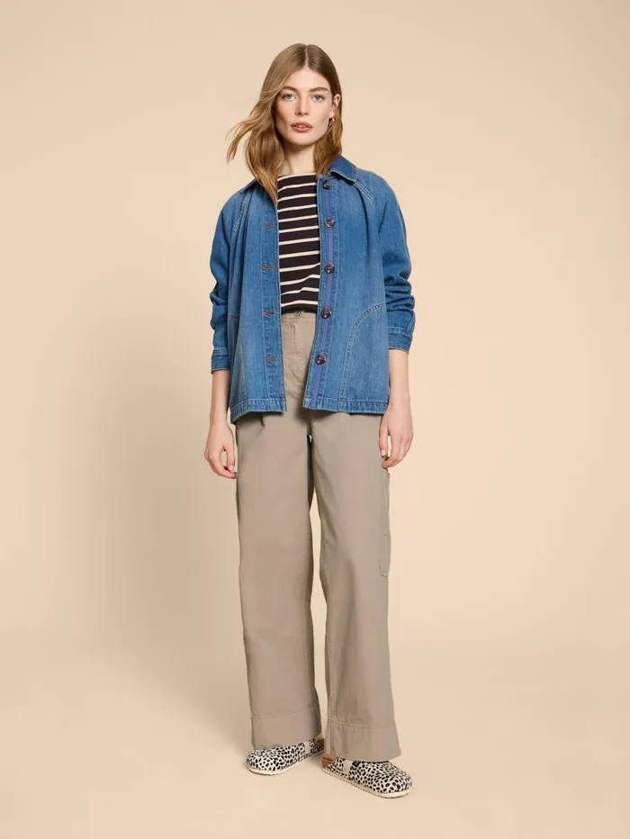 White Stuff TROUSERS Wide Leg Carlie Cargo Trouser Light Natural 8211 Women White Stuff TROUSERS Wide Leg Carlie Cargo Trouser Light Natural 8211 Women