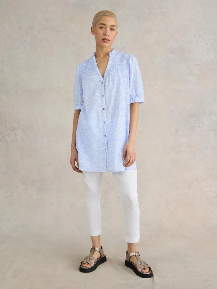 White Stuff TUNICS Deeba Cotton Tunic Blue Print 8211 Women