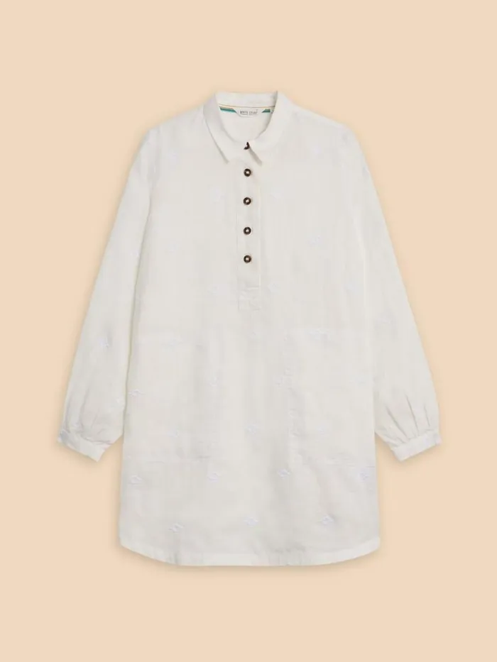 White Stuff TUNICS Evelyn Embroidered Linen Tunic Natural White 8211 Women