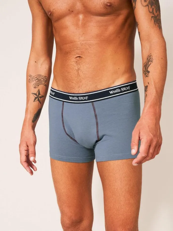 White Stuff UNDERWEAR 2 Pack Boxers Plain And Stripe Teal Multi 8211 Men